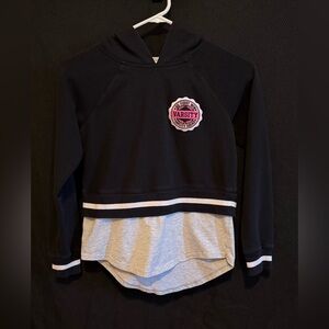 Danskin Now Black and Gray Long Sleeve Hoodie